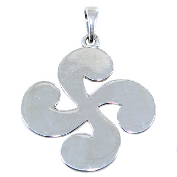 Croix Basque Plate - Taille 4 Argent 