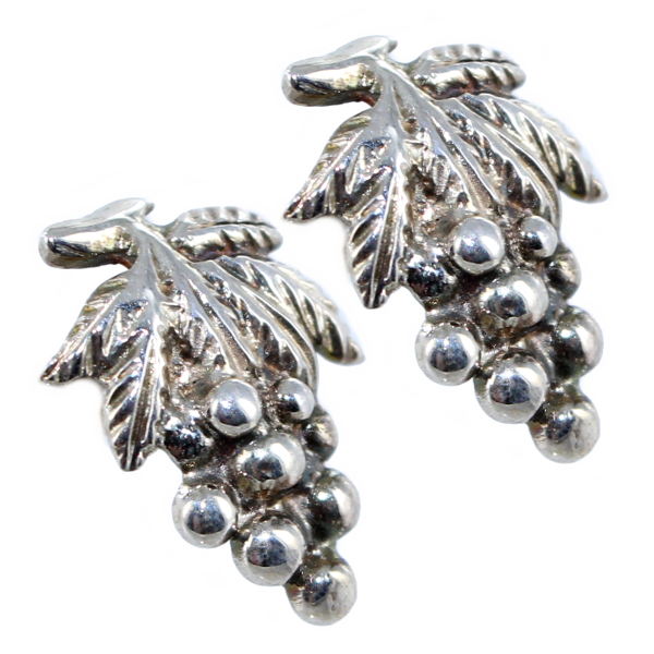 Boucles d'oreilles Argent Grappe de raisin 