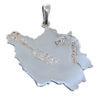 Pendentif Argent Carte Bourgogne 