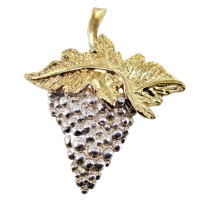 Pendentif Or Bicolore Grappe de raisin - Taille 3 