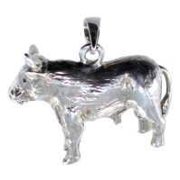 Pendentif Argent Taureau Charolais 