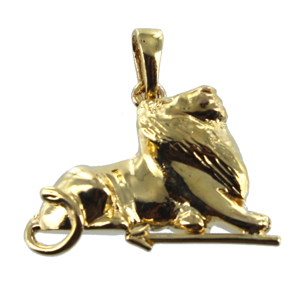 Pendentif Or Jaune Lion de Belfort 