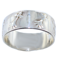 Bague Hermine en frise Argent 