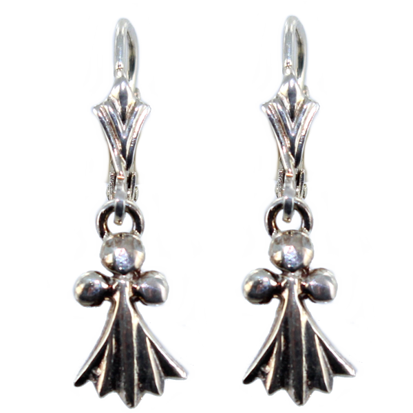 Boucles d'oreilles Argent pendantes dormeuses Hermine 