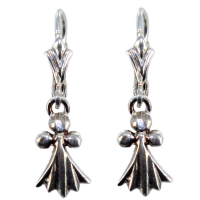 Boucles d'oreilles Argent pendantes dormeuses Hermine 