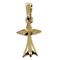 Pendentif Or Jaune Hermine losange - Taille 2 