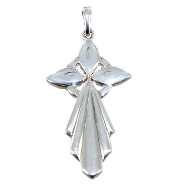 Pendentif Argent Hermine navette - Taille 2 