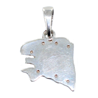 Pendentif Argent Carte Bretagne - Taille 2 