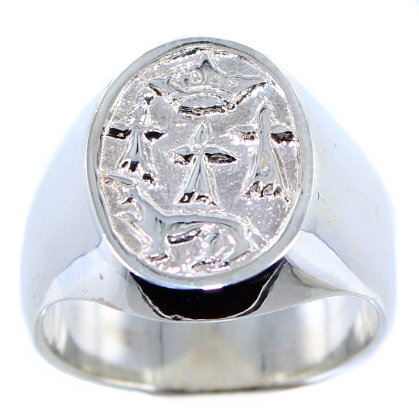 Chevalière 3 Hermines - Taille 2 Argent 