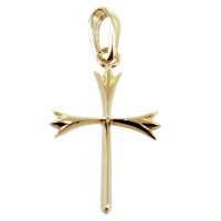 Croix Or Jaune  Trident 