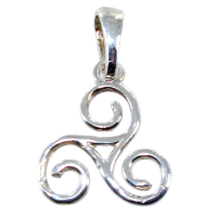 Pendentif Argent Triskell simple - Taille 4