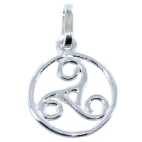 Pendentif&nbsp;Argent&nbsp;Triskell encerclé - Taille 2 