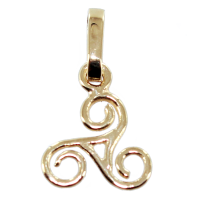 Pendentif Or Jaune Triskell simple - Taille 3