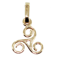 Pendentif Or Jaune Triskell simple - Taille 3 