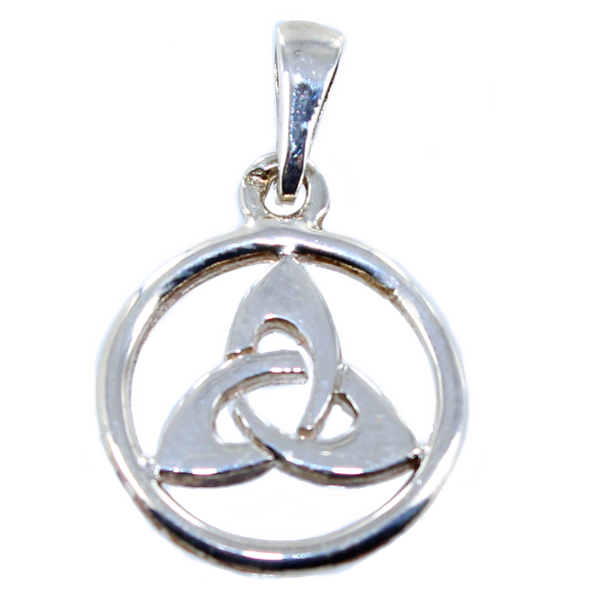 Pendentif Argent Triskell stylisé encerclé 