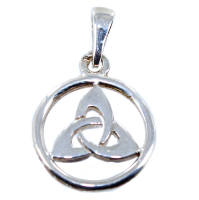 Pendentif Argent Triskell stylisé encerclé 