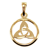 Pendentif Or Jaune Triskell stylisé encerclé 