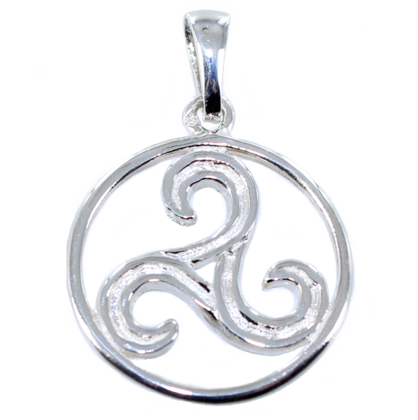 Pendentif Argent Triskell double encerclé 