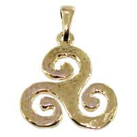 Pendentif Or Jaune Triskell ciselé - Taille 4 