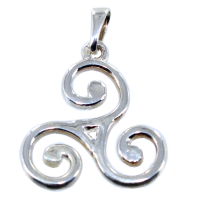 Pendentif Argent Triskell simple - Taille 8 