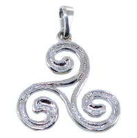 Pendentif Argent TriSkell double - Taille 3