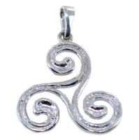 Pendentif Argent TriSkell double - Taille 3 