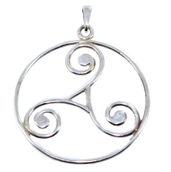 Pendentif Argent Triskell encerclé - Taille 7 