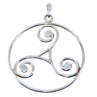 Pendentif Argent Triskell encerclé - Taille 7 