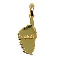 Pendentif Or Jaune Carte Corse - Taille 1 