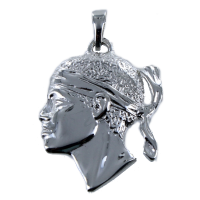 Pendentif&nbsp;Argent&nbsp;Tête de Maure - Taille 2 