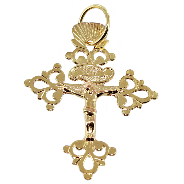 Croix grille du Dauphiné - Taille 3 Or Jaune 