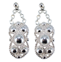 Boucles d'oreilles Argent Boulonnaise 