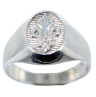 Chevalière Fleur de Lys - Taille 2 Argent 