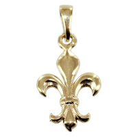 Pendentif Or Jaune Fleur de Lys - Taille 5 