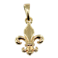 Pendentif Or Jaune Fleur de Lys - Taille 3 