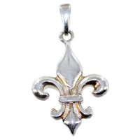 Pendentif Argent Fleur de Lys - Taille 6 