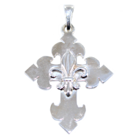 Croix Royale fleur de lys Argent 