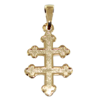 Croix de Lorraine embossée - Taille 1 Or Jaune 