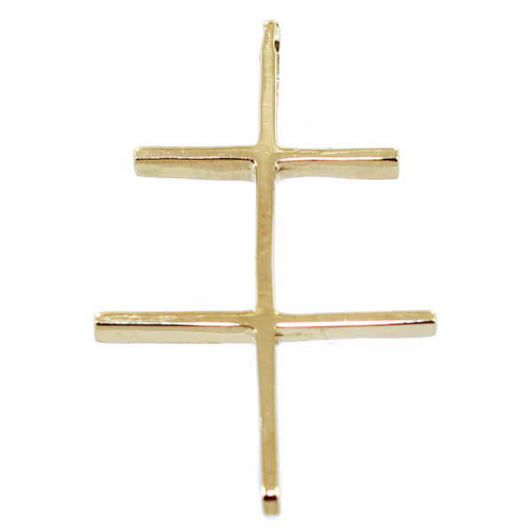 Croix de Lorraine Bâton Or Jaune 