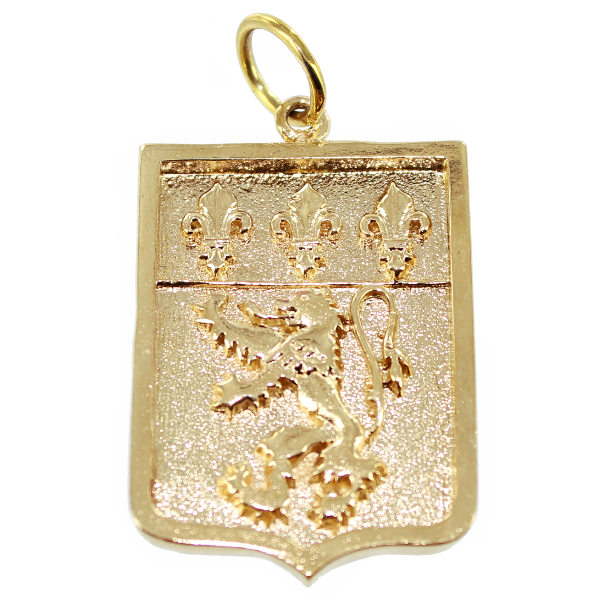 Pendentif Or Jaune Blason de la ville de Lyon 