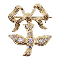 Broche Or Jaune Saint Esprit Normand - Taille 2 