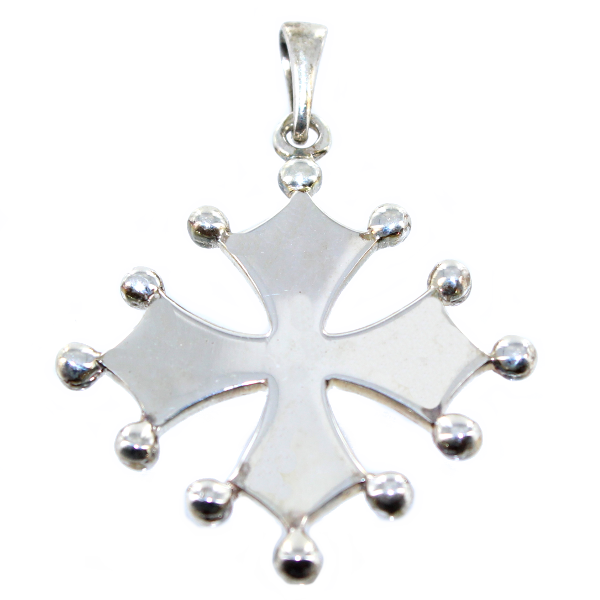 Pendentif Argent Croix Occitane pleine 