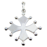 Pendentif Argent Croix Occitane pleine 