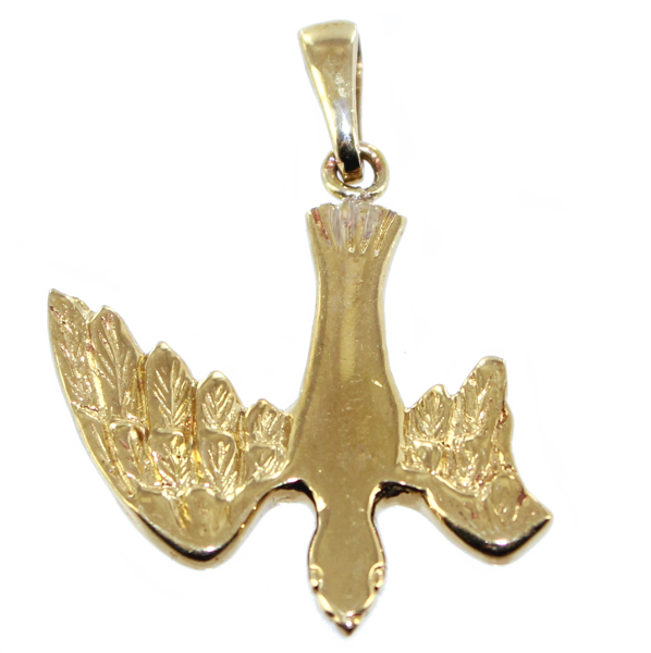Pendentif Plaqué Or Colombe Cathare - Taille 2 
