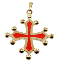 Croix Occitane émaillée - Taille 2 Or Jaune 