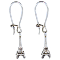 Boucles d'oreilles Argent pendantes Tour Eiffel