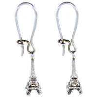 Boucles d'oreilles Argent pendantes Tour Eiffel 