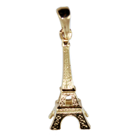 Pendentif Or Jaune Tour Eiffel - Taille 4 