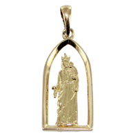 Pendentif Or Jaune Vierge à l'enfant - Notre Dame de Paris - Taille 2