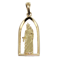 Pendentif Or Jaune Vierge à l'enfant - Notre Dame de Paris - Taille 2 